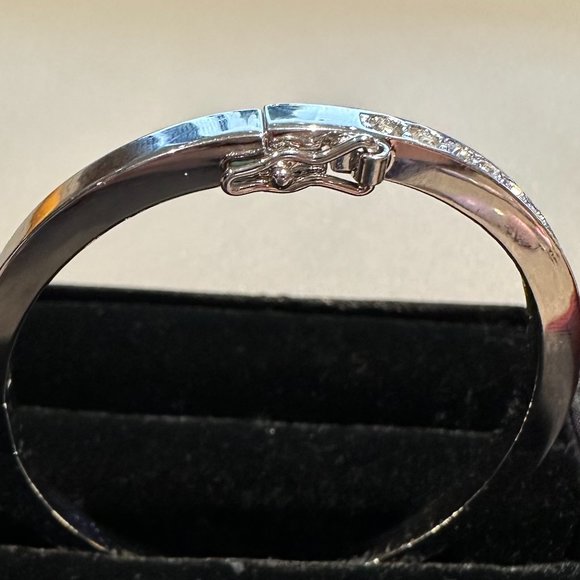 Silver Crystal Bangle - Picture 3 of 6